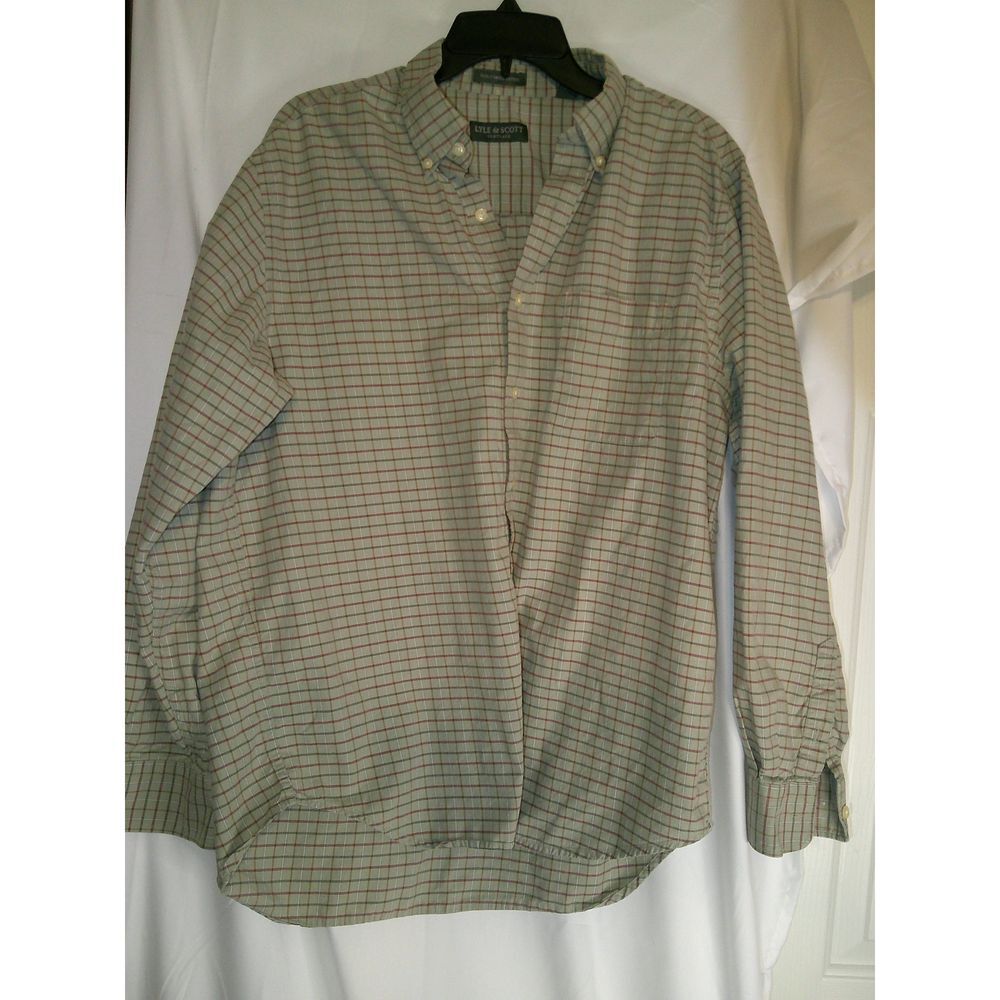 Lyle‎ & Scott Classic Check Button-Down Shirt Casual Long Sleeve Cotton
